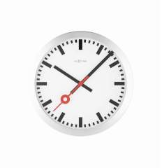 NeXtime NE-3998ST Wandklok Dia. 19 Cm. Geborsteld Aluminium. 'Station'