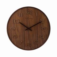 NeXtime NE-3096BR Wandklok Dia. 35 Cm. Hout. Bruin. 'Wood Wood Medium'