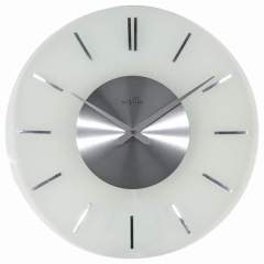 NeXtime NE-3147 Wandklok Dia. 40 Cm. Melkglas. 'Stripe' Radio Controlled