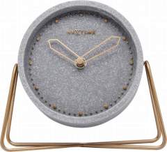 NeXtime NE-5204GS Tafelklok 17.5x15.5x5 Cm. Polyresin. Grijs