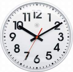 NeXtime NX-7308WI Wandklok NXT Diam. 26cm Kunststof Wit. Witte Wijzerplaat