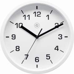 NeXtime NX-7321WI Wandklok NXT Diameter 20cm Kunststof Wit. Witte Wijzerplaat