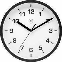 NeXtime NX-7321ZW Wandklok NXT Diameter 20cm Kunststof Zwart. Witte Wijzerplaat