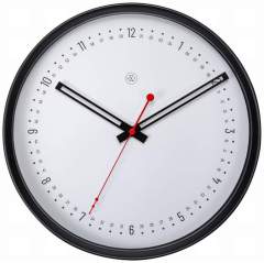 NeXtime NX-7358 Wandklok NXt Sweden Dia 30cm Kunststof Zwart