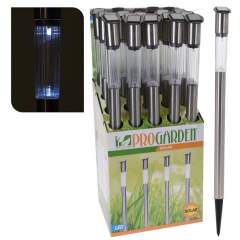 Pro Garden Solar LED Tuinlamp 3x70 cm RVS