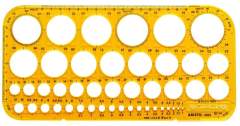 Aristo AR-5033 Cirkelsjabloon 1-36 Mm 45 Cirkels