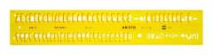 Aristo AR-5301/7 Lettersjabloon 7mm H-profiel Schriftvorm B Recht